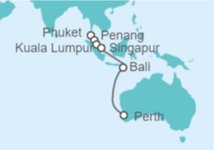 Itinerario del Crucero Indonesia, Tailandia, Malasia - Princess Cruises