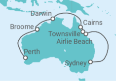 Itinerario del Crucero Explorador del Norte - Princess Cruises