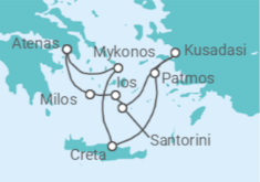 Itinerario del Crucero Odisea griega - Seadream Yacht Club