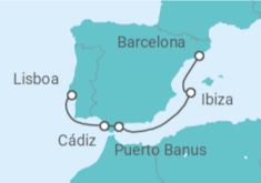 Itinerario del Crucero De Portugal a la Riviera española - Seadream Yacht Club