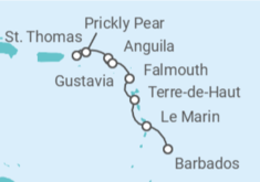 Itinerario del Crucero Islas de Barlovento y Sotavento - Seadream Yacht Club