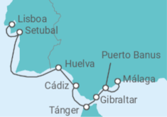 Itinerario del Crucero Explorador del Mediterráneo occidental - Seadream Yacht Club