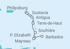 Itinerario del Crucero Explorador de las Indias Occidentales - Seadream Yacht Club