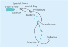 Itinerario del Crucero Descubrimiento de las islas británicas y francesas - Seadream Yacht Club