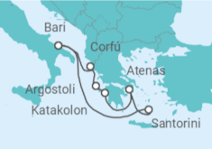 Itinerario del Crucero Sabores griegos 2027 - MSC Cruceros