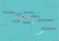 Itinerario del Crucero Leyendas del Danubio con la Ciudad de la Música - Riverside