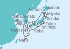 Itinerario del Crucero Espectaculares paisajes naturales de Japón  - Silversea