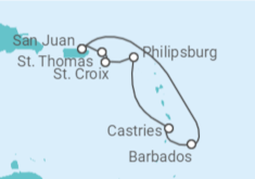 Itinerario del Crucero Caribe Sur - Royal Caribbean