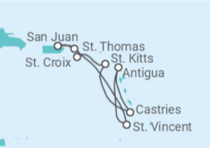 Itinerario del Crucero Caribe Sur - Royal Caribbean