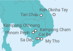 Itinerario del Crucero Las riquezas del Mekong - AmaWaterways