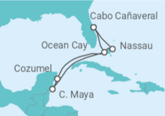 Itinerario del Crucero Encantos del Caribe Mexicano - MSC Cruceros