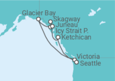 Itinerario del Crucero Alaska - NCL Norwegian Cruise Line