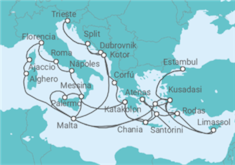 Itinerario del Crucero Lo Mejor del Mediterráneo - Princess Cruises