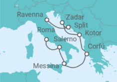 Itinerario del Crucero Croacia, Montenegro, Grecia, Italia - NCL Norwegian Cruise Line