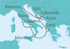 Itinerario del Crucero Croacia, Montenegro, Grecia, Italia - NCL Norwegian Cruise Line