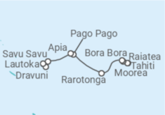 Itinerario del Crucero Desde Papeete a Lautoka  - NCL Norwegian Cruise Line