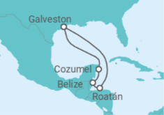 Itinerario del Crucero México, Belice, Honduras - Carnival Cruise Line