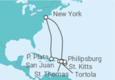 Itinerario del Crucero Puerto Rico, Islas Vírgenes - Reino Unido, San Cristóbal Y Nieves, Saint Maarten, Islas Vírgenes ... - NCL Norwegian Cruise Line