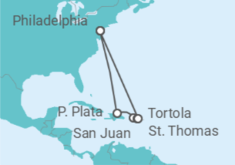 Itinerario del Crucero Puerto Rico, Islas Vírgenes - EEUU, Islas Vírgenes - Reino Unido - NCL Norwegian Cruise Line