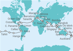 Itinerario del Crucero Vuelta al mundo 2028 - MSC Cruceros