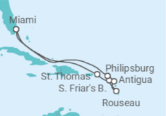 Itinerario del Crucero Caribe Oriental con St. Kitts - Princess Cruises