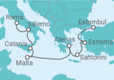 Itinerario del Crucero Civitavecchia + Islas Griegas + Estambul - NCL Norwegian Cruise Line
