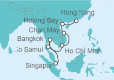 Itinerario del Crucero Asia: Ko Samui, Bangkok y Ho Chi Minh - NCL Norwegian Cruise Line