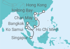 Itinerario del Crucero Asia: Ko Samui, Bangkok y Ho Chi Minh - NCL Norwegian Cruise Line