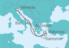 Itinerario del Crucero Italia, Grecia - Costa Cruceros