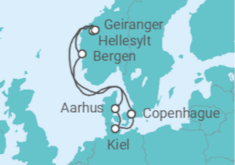Itinerario del Crucero Noruega, Dinamarca, Alemania - Costa Cruceros