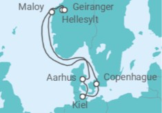 Itinerario del Crucero Alma nórdica - Costa Cruceros