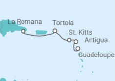 Itinerario del Crucero Antigua Y Barbuda, San Cristóbal Y Nieves, Islas Vírgenes - Reino Unido - Costa Cruceros