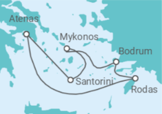 Itinerario del Crucero Resplandor de las Islas Griegas - Virgin Voyages