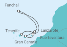 Itinerario del Crucero Año Nuevo en Canarias - MSC Cruceros