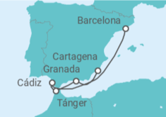 Itinerario del Crucero Un viaje por el alma ibérica y los ecos moriscos - Explora Journeys