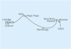 Itinerario del Crucero Desde Lautoka (Fiji) a Papeete (Polinesia Francesa) - NCL Norwegian Cruise Line