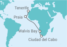 Itinerario del Crucero Cabo Verde, Namibia, Sudáfrica - AIDA