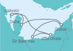Itinerario del Crucero Qatar, Emiratos Árabes - MSC Cruceros
