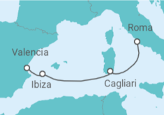 Itinerario del Crucero España, Italia - MSC Cruceros