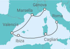 Itinerario del Crucero Francia, España, Italia - MSC Cruceros