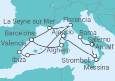 Itinerario del Crucero Italia, Francia y España - Cunard