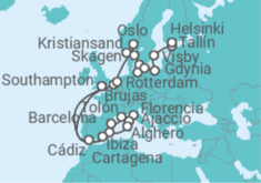 Itinerario del Crucero Explorador del Mediterráneo y el Báltico - Princess Cruises