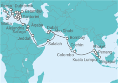 Itinerario del Crucero Emiratos e Imperios - Oceania Cruises