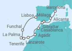 Itinerario del Crucero Islas Canarias - Regent Seven Seas