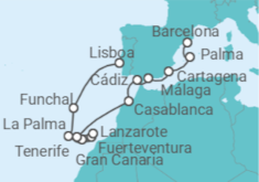 Itinerario del Crucero Islas Canarias - Regent Seven Seas