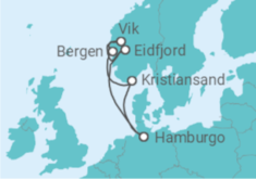 Itinerario del Crucero Noruega - AIDA