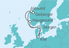 Itinerario del Crucero Noruega - AIDA
