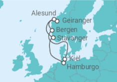 Itinerario del Crucero Noruega - AIDA