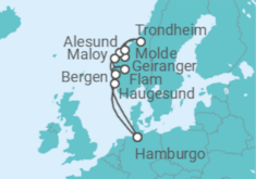 Itinerario del Crucero Noruega - AIDA