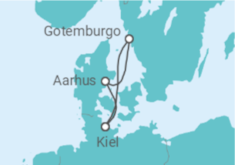 Itinerario del Crucero Dinamarca, Suecia - AIDA